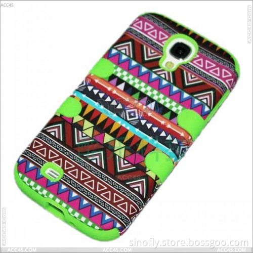 3 in 1 African Tribe Design PC + Silicone Case Cover for Samsung Galaxy S4/9500/9505/9508